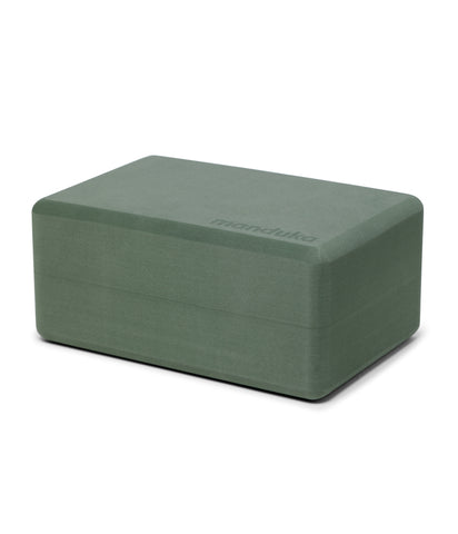 Manduka Recycled Foam Yoga Block (Sage- Size: 4”x6”x9”)